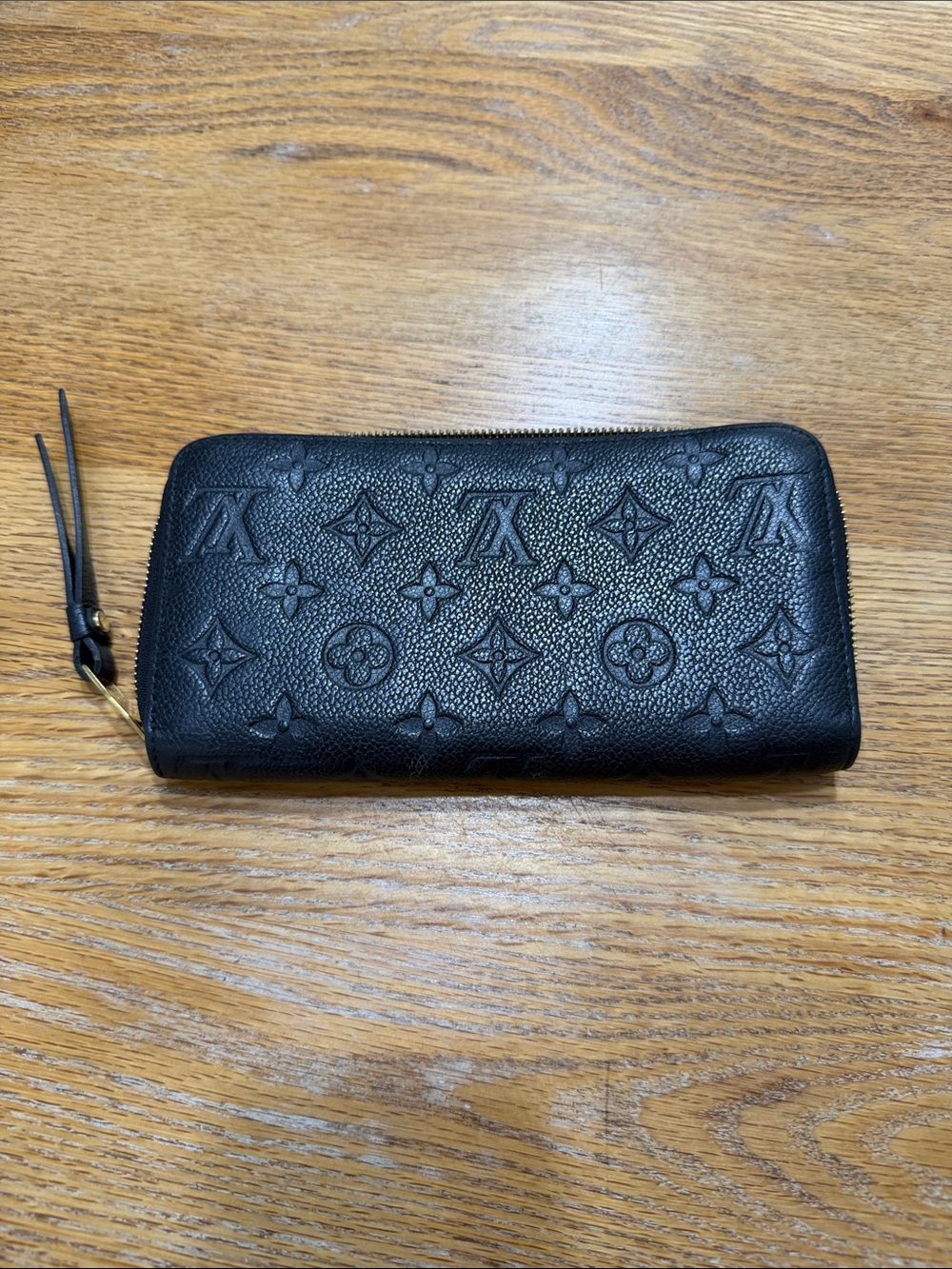 Louis Vuitton Empreinte Zippy Wallet Black | Authentic
